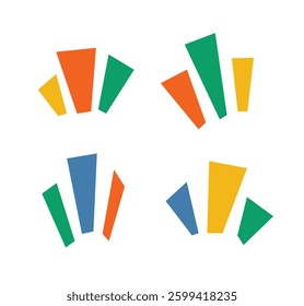 Icon element spark retro vibrant unique design with blank background