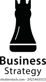 icon element symbol startegy business. chess fortress