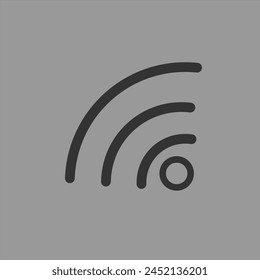  icon element. Wave propagation, logo symbol signal vector template, Outline Vector Icon Design.