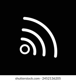  icon element. Wave propagation, logo symbol signal vector template, Outline Vector Icon Design.