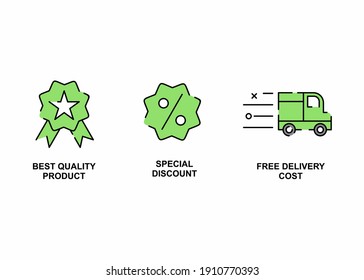 Icon elements of online shop. Easy to edit with vector file. Can use for your creative content. Especially for marketing and advertising design elements.