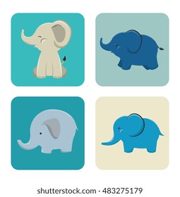 icon elephant design isolated