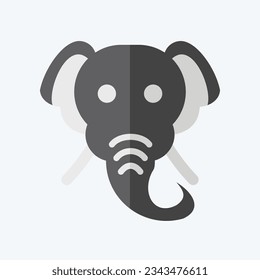 Icon Elephant. related to Animal symbol. flat style. simple design editable. simple illustration