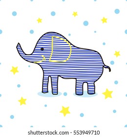 Icon elephant. Simple illustration for design and print on a T-shirt. scribble. graphic arts. vector. elephant symbol. logo. Art. design. grunge