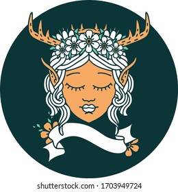icon of elf druid character face