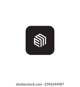 icon em modern, simple, abstract