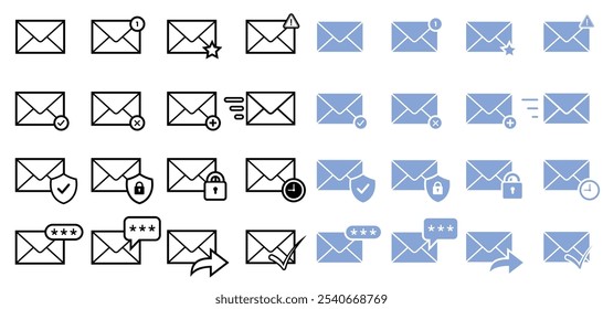 Ícone Email Fechado Carta Envelope Contorno