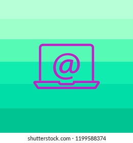 Icon E-Mail Desktop dünne Linie für Web , moderne minimalistische flache Design-Vektorgrafik auf weißem Hintergrund
