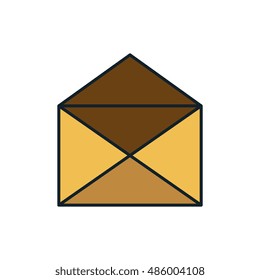 icon email envelope message design