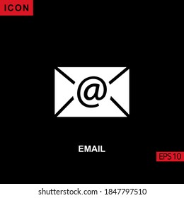 Correo electrónico de icono. Colección de símbolos de iconos vectoriales planos, glifos o rellenos para diseño de aplicaciones web y concepto móvil.