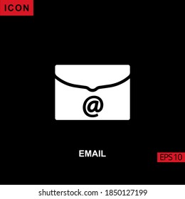 Icon email. Flat, glyph or filled vector icon symbol sign collection for mobile concept and web apps design.