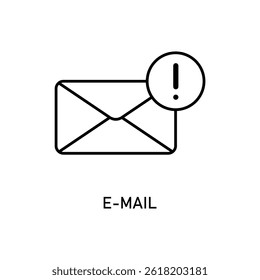 Ícone de um e-mail, isolado em um plano de fundo limpo.