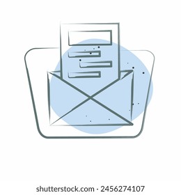 Icon Email. related to Hotel Service symbol. Color Spot Style. simple design illustration