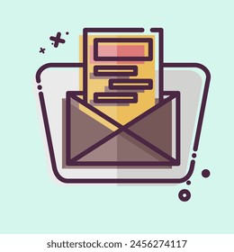 Icon Email. related to Hotel Service symbol. MBE style. simple design illustration