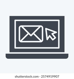 Icon E-Mail. related to Media and Advertising symbol. glyph style. editable