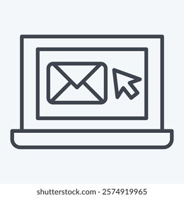 Icon E-Mail. related to Media and Advertising symbol. line style. editable