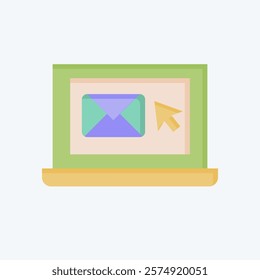 Icon E-Mail. related to Media and Advertising symbol. flat style. editable