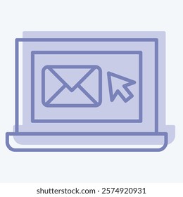 Icon E-Mail. related to Media and Advertising symbol. two tone style. editable