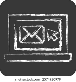 Icon E-Mail. related to Media and Advertising symbol. chalk Style. editable