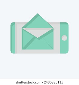 Icon Email. related to Post Office symbol. flat style. simple design editable. simple illustration