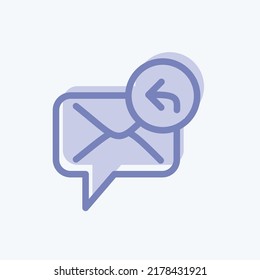 Reproducción de correo electrónico de icono. adecuado para el símbolo Feedback. estilo de dos tonos. diseño simple editable. vector de plantilla de diseño. ilustración de símbolo simple