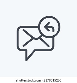 Icon Email Replay. suitable for Feedback symbol. Line Style. simple design editable. design template vector. simple symbol illustration