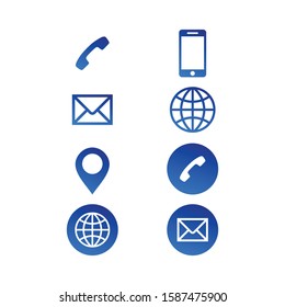 icon icon email smartphone web location vector