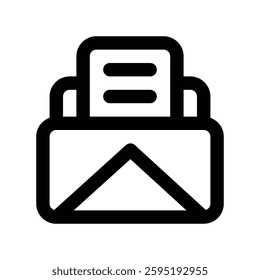 icon email with style outline
