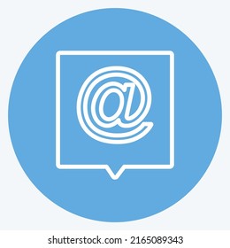 Icon Email. suitable for Education symbol. blue eyes style. simple design editable. design template vector. simple symbol illustration