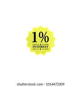 icon emblem of interest 1%