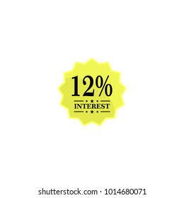 icon emblem of interest 12%