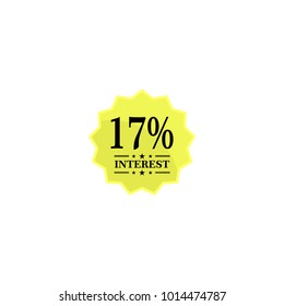 icon emblem of interest 17%