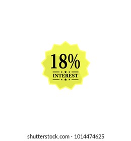 icon emblem of interest 18%