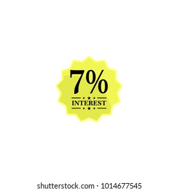 icon emblem of interest 7%