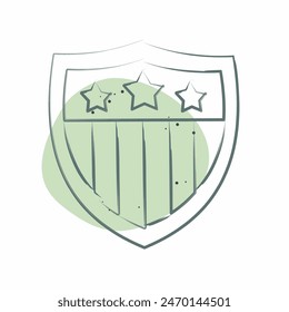 Icon Emblem. related to America symbol. Color Spot Style. simple design illustration