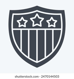 Icon Emblem. related to America symbol. glyph style. simple design illustration