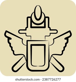 Icon Emblem. related to Russia symbol. hand drawn style. simple design editable. simple illustration