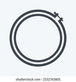 Icon Embroidery Hoop. suitable for Tailor symbol. glyph style. simple design editable. design template vector. simple symbol illustration