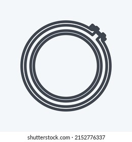 Icon Embroidery Hoop. suitable for Tailor symbol. line style. simple design editable. design template vector. simple symbol illustration