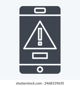 Icon Emergency Alert. related to Emergency symbol. glyph style. simple design illustration