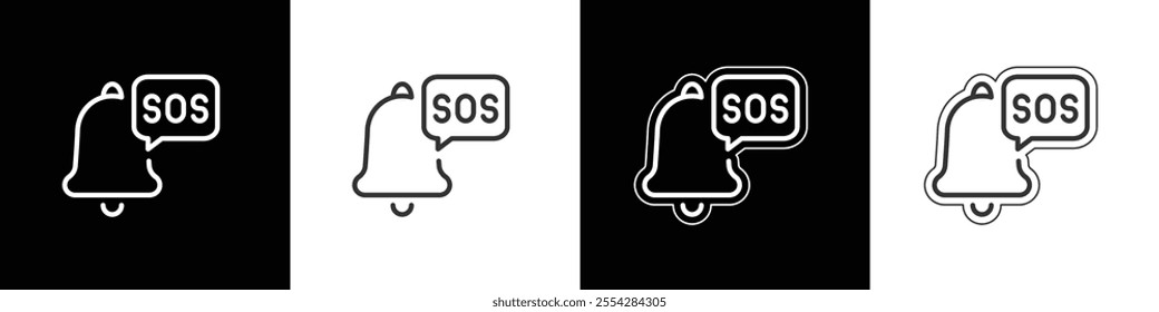 Icon of Emergency call alert. Emergency call line and flat icon, medicine and healthcare, police etc. SOS vector icon symbol illustration.