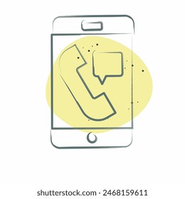 Icon Emergency Call. related to Emergency symbol. Color Spot Style. simple design illustration