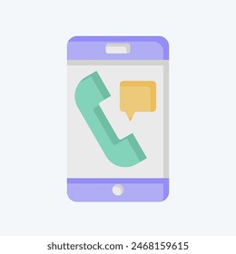 Icon Emergency Call. related to Emergency symbol. flat style. simple design illustration