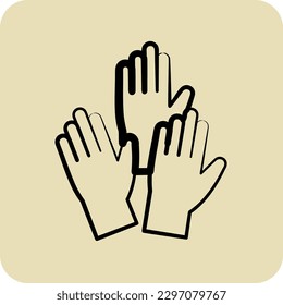 Icon Emergency. related to Volunteering symbol. glyph style. Help and support. friendship