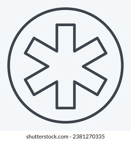 Icon Emergency. related to World Cancer symbol. line style. simple design editable. simple illustration
