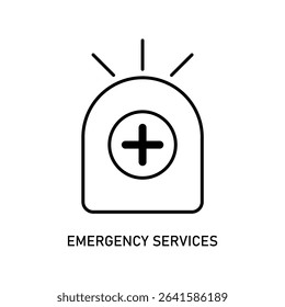Icon a emergency services, isolated against a clean background.