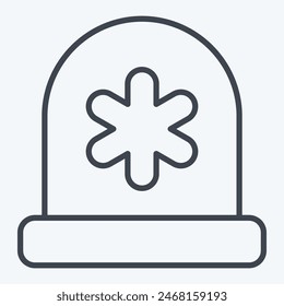 Icon Emergency Siren. related to Emergency symbol. line style. simple design illustration