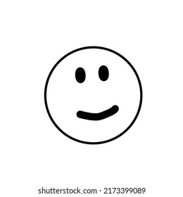 Icon emoji happiness black and white cute