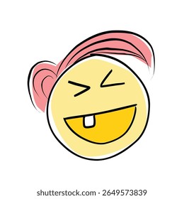 Icon emoji rock star happy expression  .eps