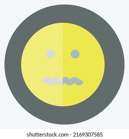 Icono Emoticon Anulado. adecuado para el símbolo emoticono. estilo plano. diseño simple editable. vector de plantilla de diseño. ilustración de símbolo simple